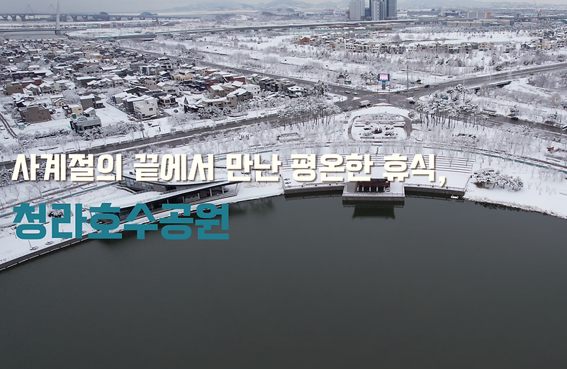 청라호수공원 겨울 사진