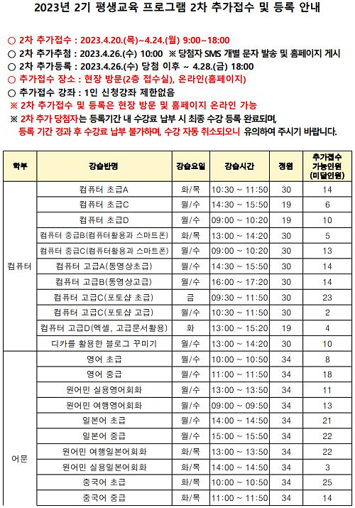 2023년_2기_평생교육_추가접수_강좌_안내(1).png 이미지