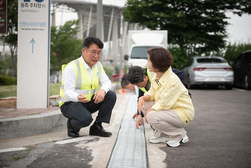 인천시설공단, 여름철 우기대비 시설물 안전점검 사진