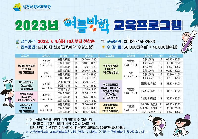 ★230703_사진자료(인천어린이과학관,_여름방학_교육프로그램_운영)_포스터.jpg 이미지